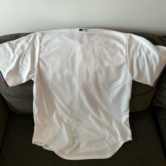 Nike Miami Marlins 2020 Baseball MLB White Jersey Men’s Size: M - Picture 5 of 6